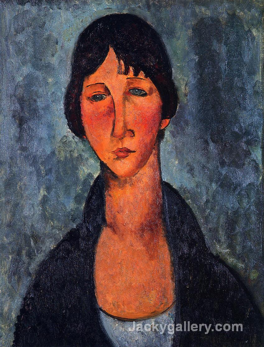 The Blue Blouse by Amedeo Modigliani paintings reproduction